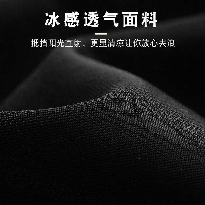 Ice Silk Sleeves Women Summer Sun Protection Men Fishing Cycling Breathable Two-Finger Non-Slip Gloves Arm Warmer Driving Sleeve