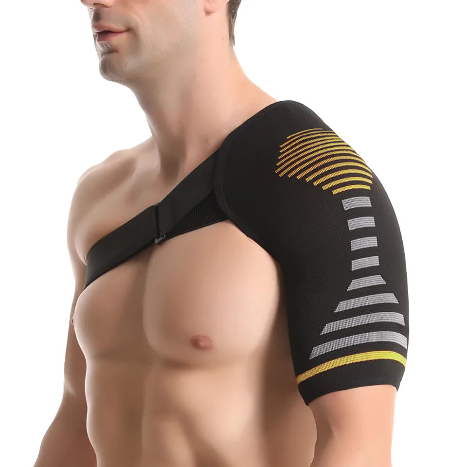 GOBYGO 1Pcs Adjustable Elastic Shoulder Strap Sports Strap Shoulder Pads Fitness Sprain Strain Fixed Compression Joint Brace