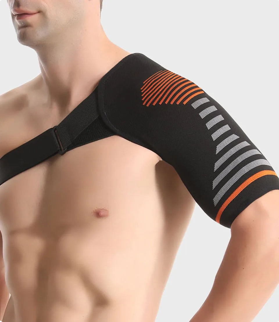 GOBYGO 1Pcs Adjustable Elastic Shoulder Strap Sports Strap Shoulder Pads Fitness Sprain Strain Fixed Compression Joint Brace