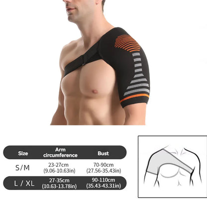 GOBYGO 1Pcs Adjustable Elastic Shoulder Strap Sports Strap Shoulder Pads Fitness Sprain Strain Fixed Compression Joint Brace