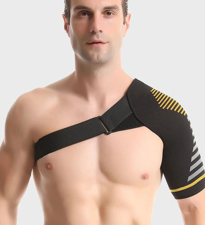 GOBYGO 1Pcs Adjustable Elastic Shoulder Strap Sports Strap Shoulder Pads Fitness Sprain Strain Fixed Compression Joint Brace