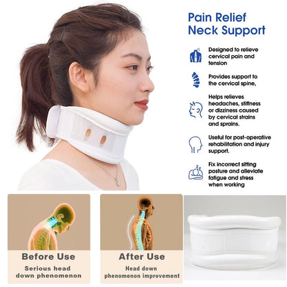 TIKE Cervical Neck Brace Collar with Chin Support for Stiff Relief Cervical Collar Correct Neck Support Pain Bone Care Health