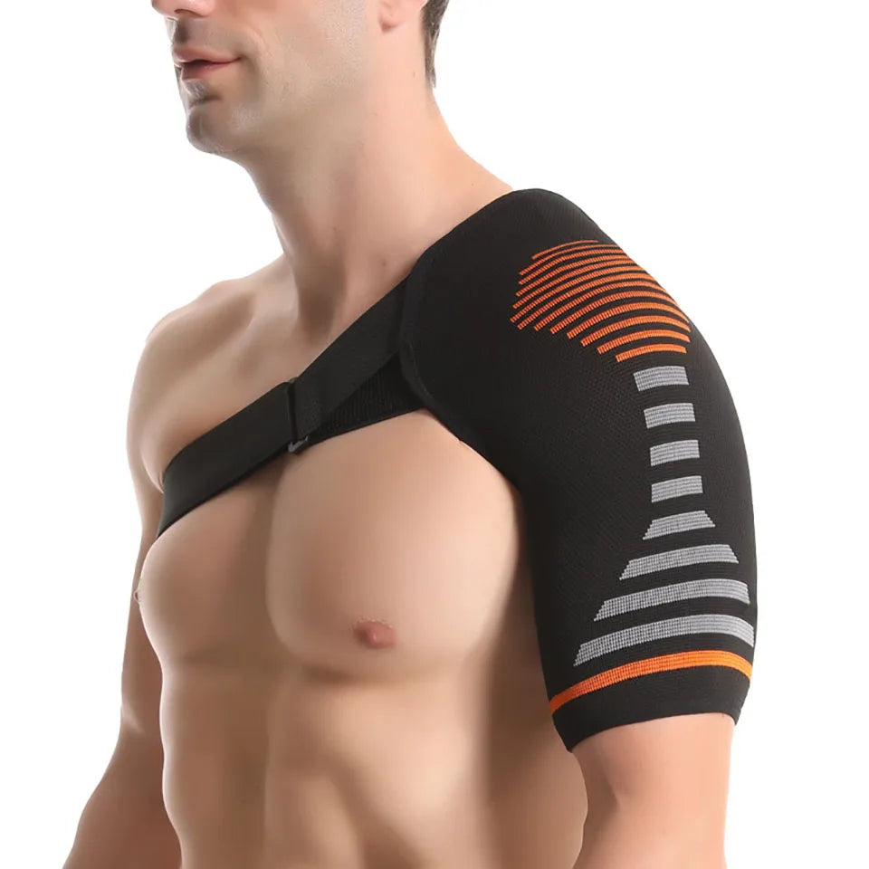 GOBYGO 1Pcs Adjustable Elastic Shoulder Strap Sports Strap Shoulder Pads Fitness Sprain Strain Fixed Compression Joint Brace