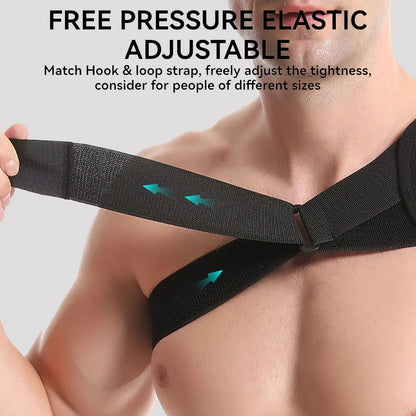 GOBYGO 1Pcs Adjustable Elastic Shoulder Strap Sports Strap Shoulder Pads Fitness Sprain Strain Fixed Compression Joint Brace