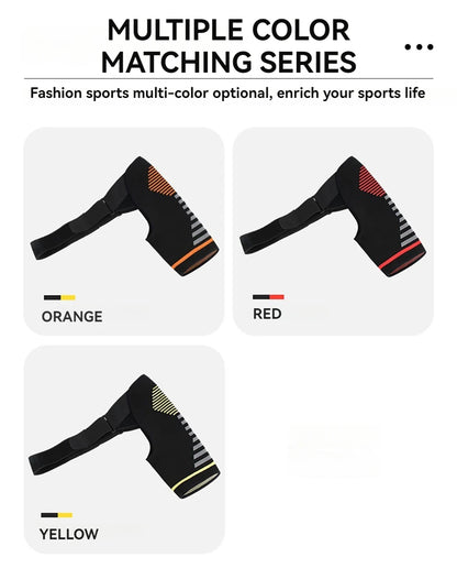 GOBYGO 1Pcs Adjustable Elastic Shoulder Strap Sports Strap Shoulder Pads Fitness Sprain Strain Fixed Compression Joint Brace