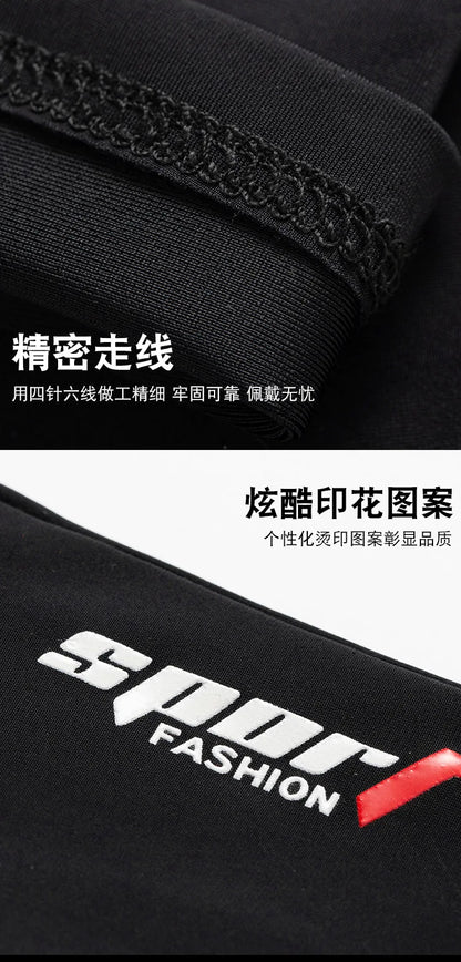 Ice Silk Sleeves Women Summer Sun Protection Men Fishing Cycling Breathable Two-Finger Non-Slip Gloves Arm Warmer Driving Sleeve