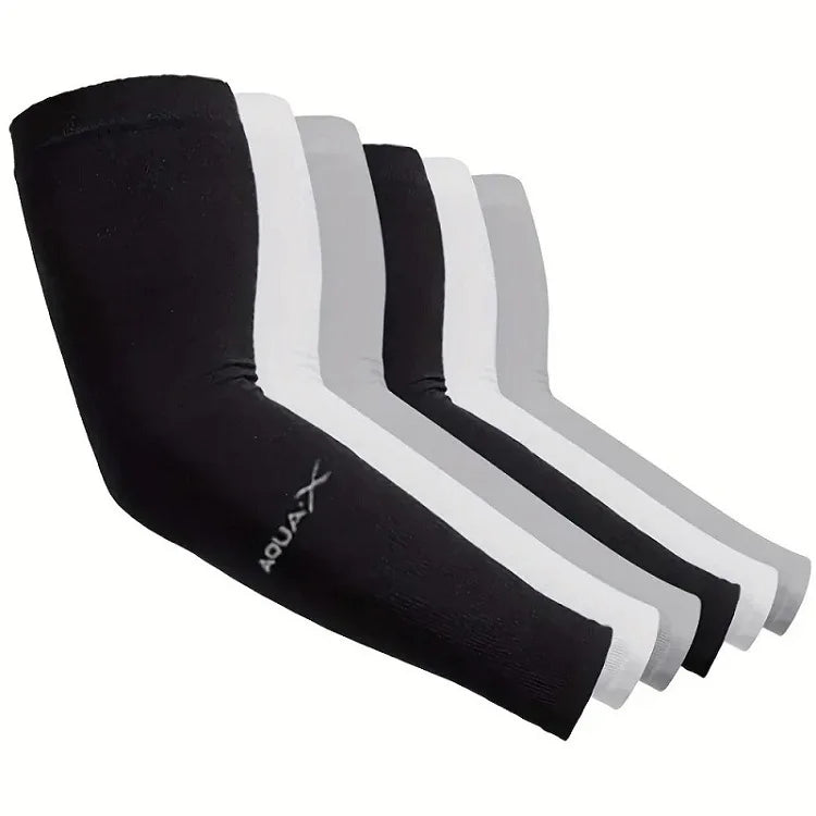 3 Pairs Breathable Sun Protection Sleeves UV Protective Gear for Sports Driving Outdoor Adventures Compression Arm Covers