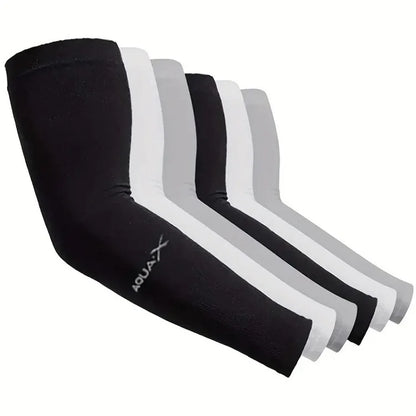 3 Pairs Breathable Sun Protection Sleeves UV Protective Gear for Sports Driving Outdoor Adventures Compression Arm Covers